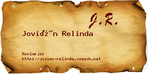 Jovián Relinda névjegykártya